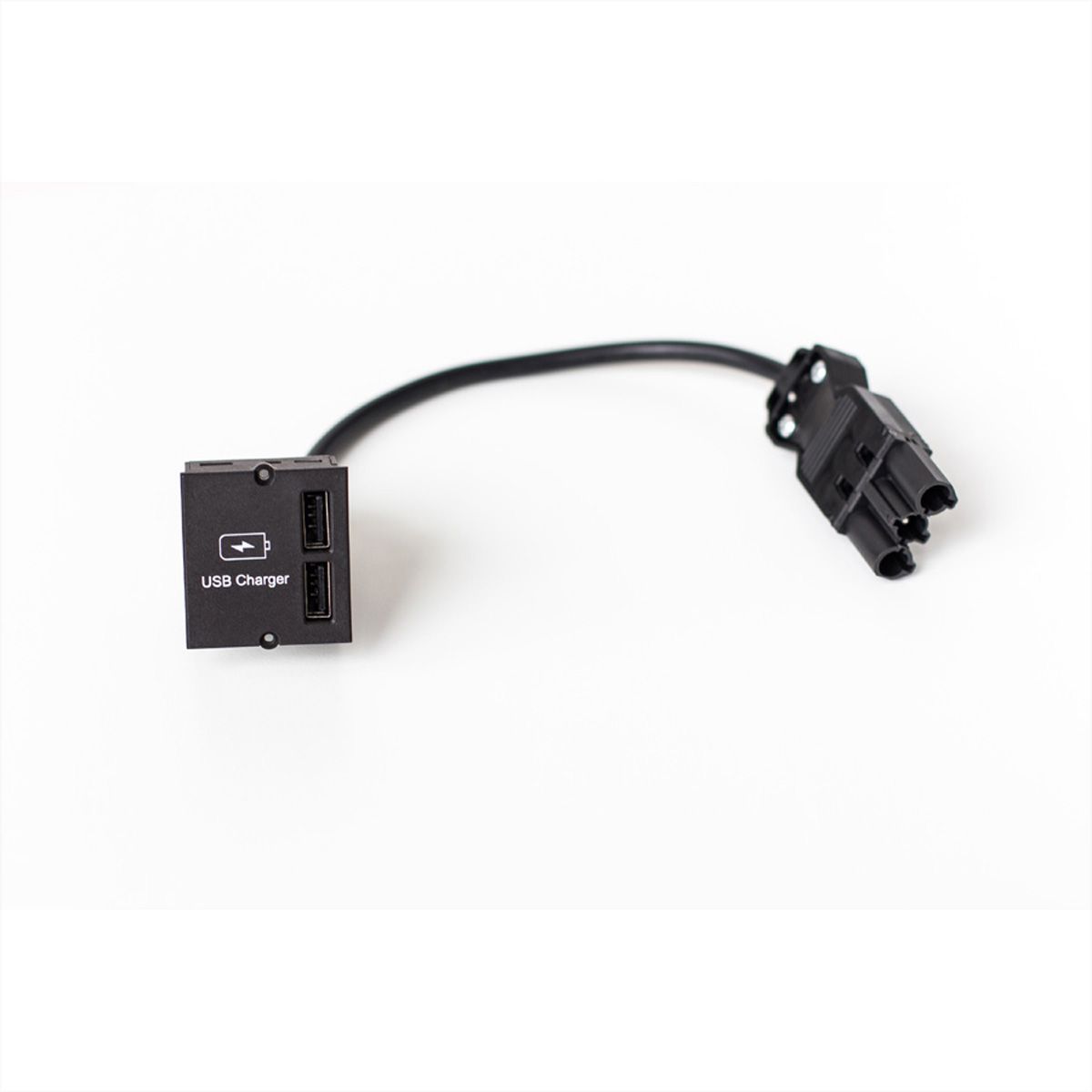 BACHMANN USB A/A 15W Doppelcharger , 2x Typ A 5V/2,4A GST18, schwarz, 0,2 m