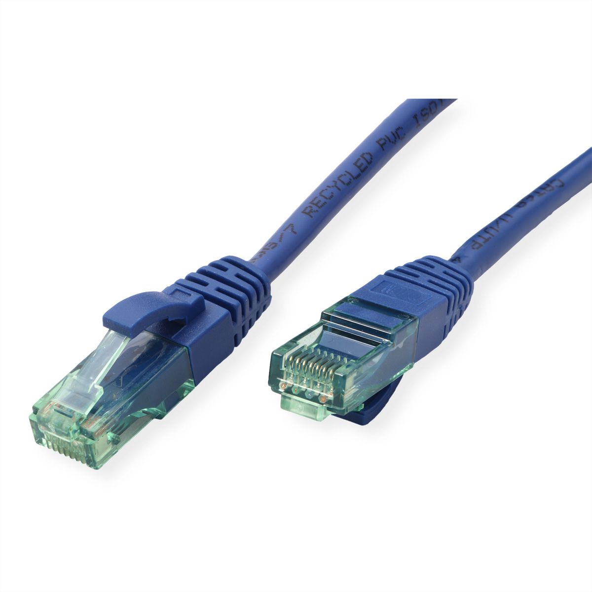 ROLINE RM Patchkabel Cat.6A UTP, blau, 2 m