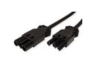 BACHMANN Geräteverlängerung GST18-3 Stecker/Kupplung, schwarz, 0,5 m