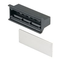 SCHROFF Griff in Trapezform, schwarz (ohne Aushebefunktion) - KUNSTSTOFFGRIFF 14TE SCHWARZ