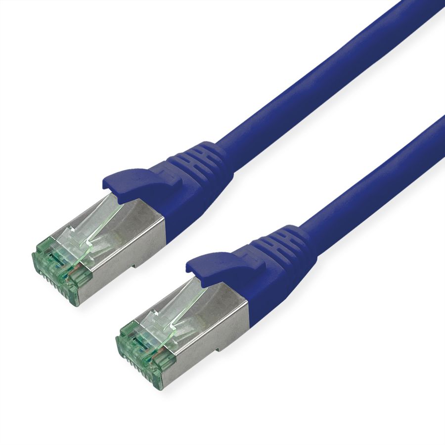 ROLINE RM Patchkabel Cat.6A S/FTP (PiMF), blau, 10 m