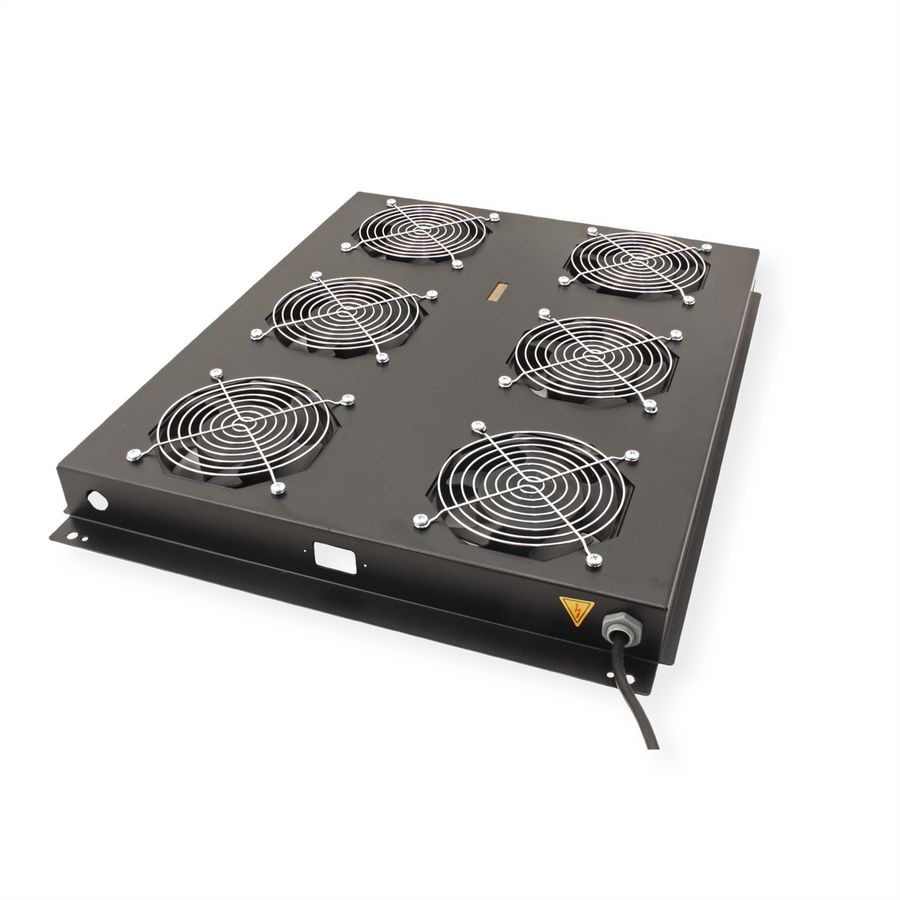 ROLINE 19-Zoll Dachlüftereinheit 6 Lüfter, ON/OFF für Serverschrank der PRO Serie schwarz