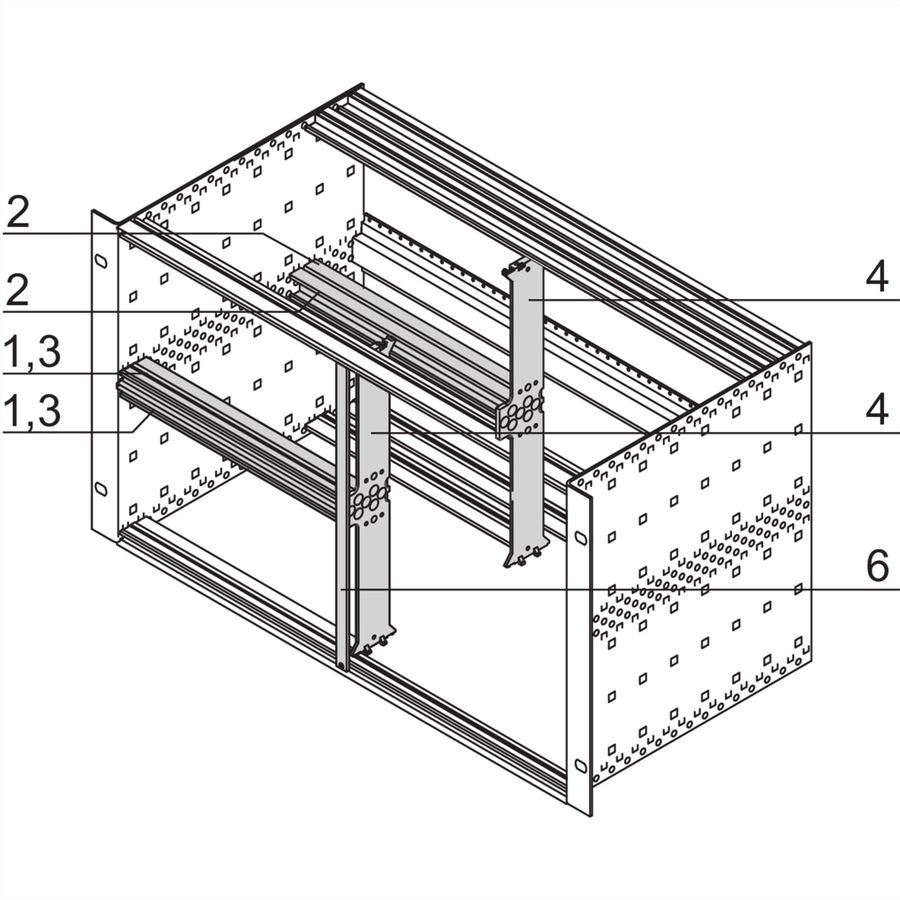 SCHROFF Gemischter Ausbau als Bausatz - AUSBAUSATZ 6HE/3HE 40TE