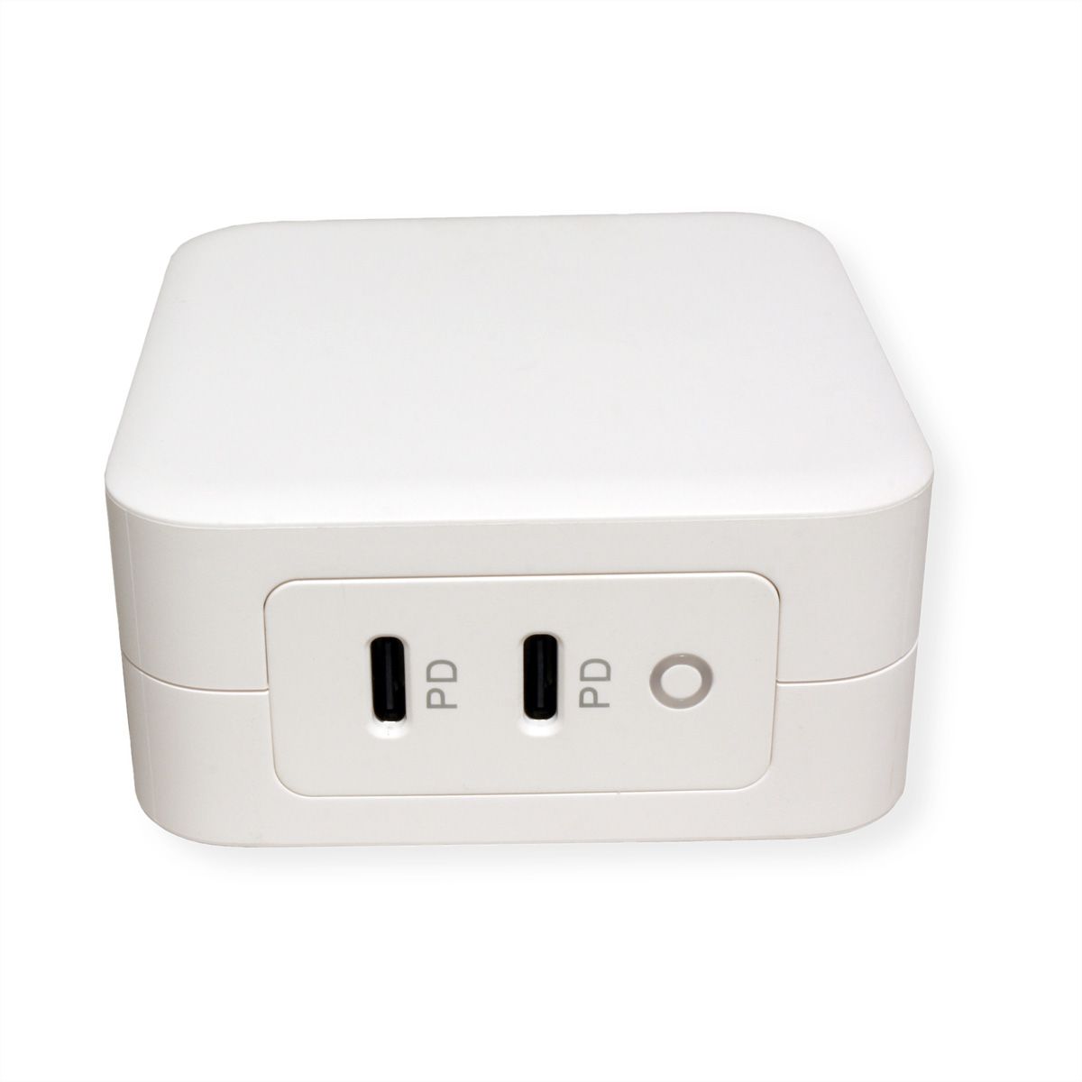 ROLINE USB Charger mit Euro-Stecker, 2 Port Typ-C (PD), GaN, 100W