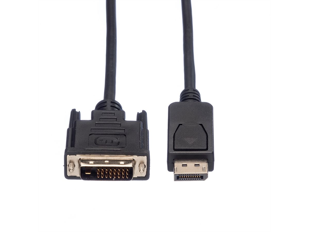 VALUE DisplayPort Kabel DP ST - DVI (24+1) ST, LSOH, schwarz, 2 m