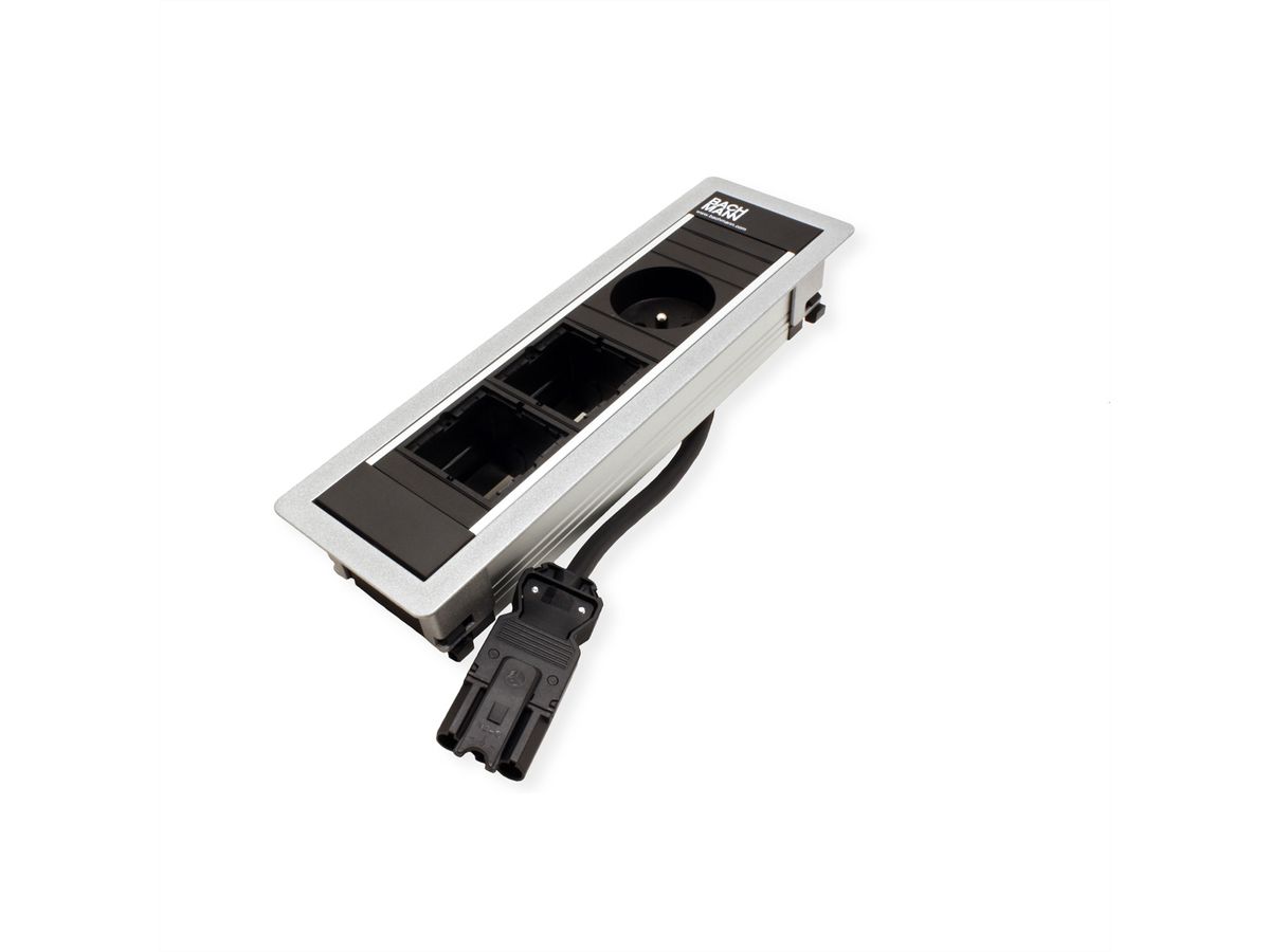 BACHMANN POWER FRAME Einbaurahmen Small 3-fach, silberfarben