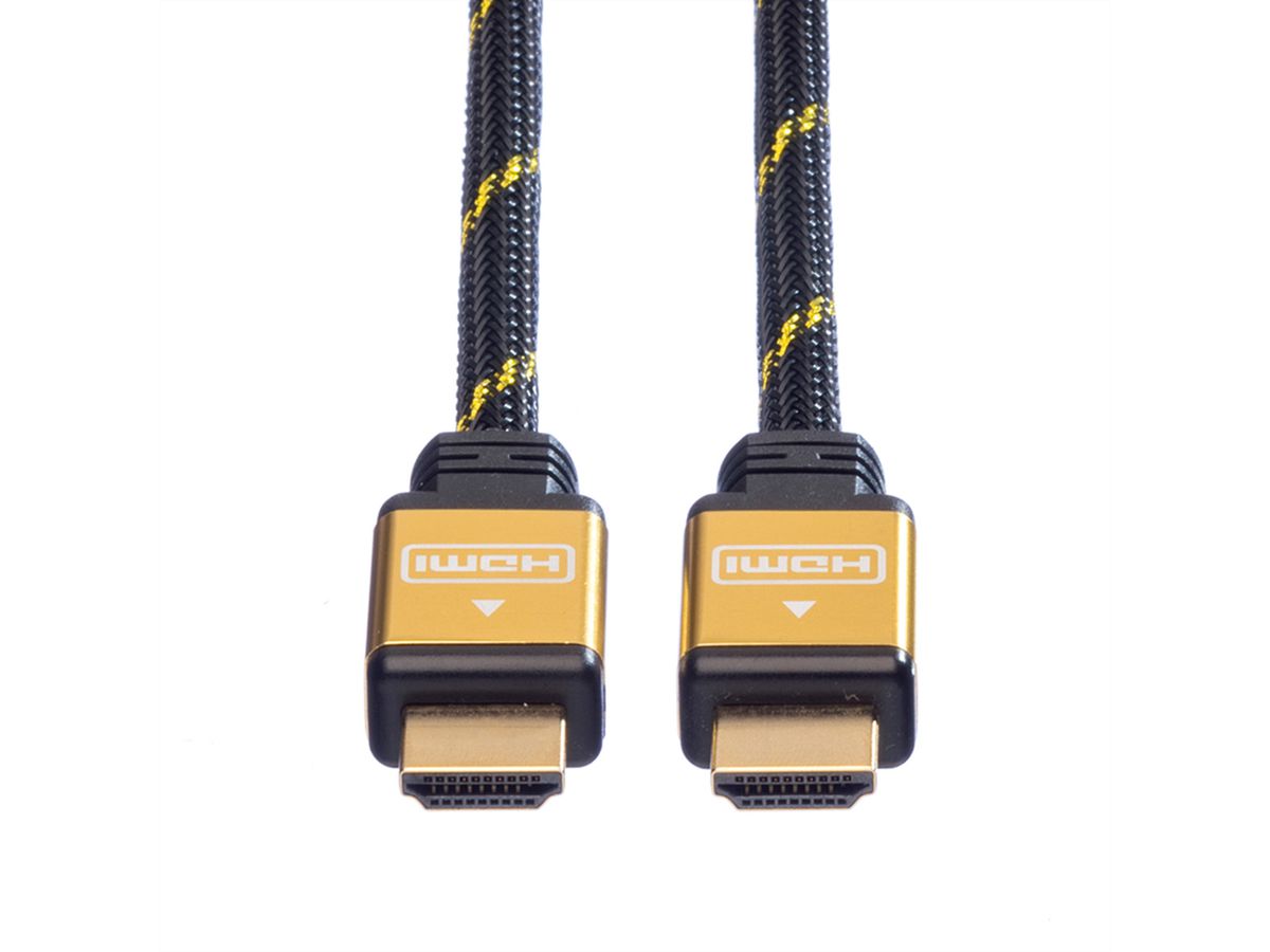 ROLINE GOLD HDMI High Speed Kabel mit Ethernet, Retail Blister, 3 m