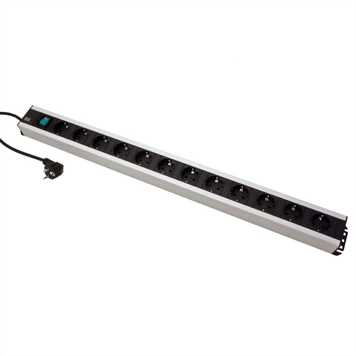 BACHMANN Handwerkerleiste 12x Schutzkontakt, Schalter, 2 m