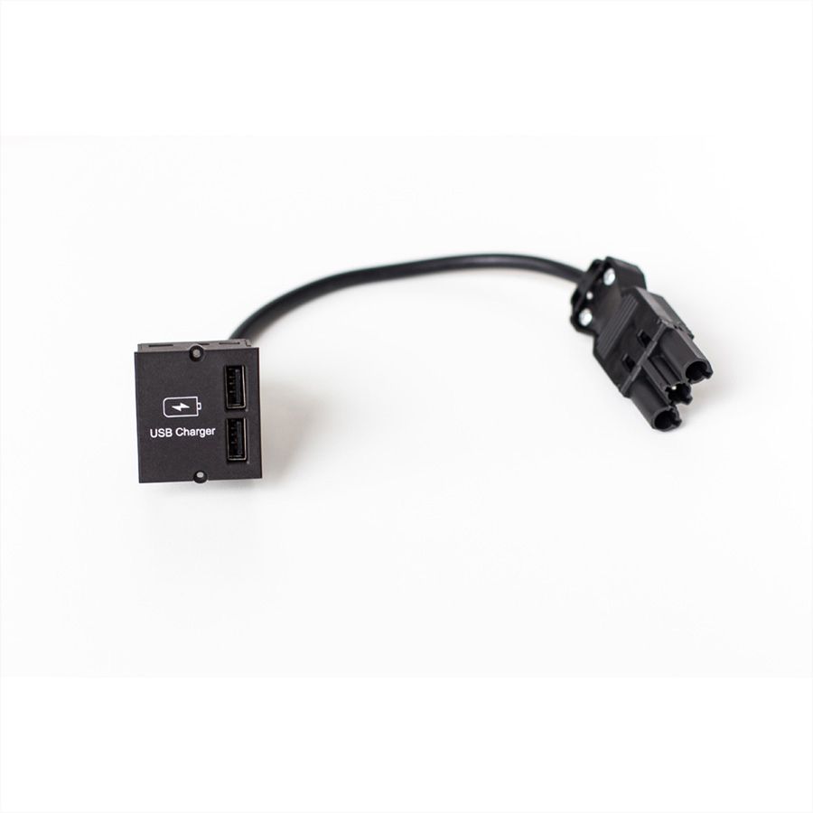 BACHMANN USB A/A 15W Doppelcharger , 2x Typ A 5V/2,4A GST18, schwarz, 0,2 m