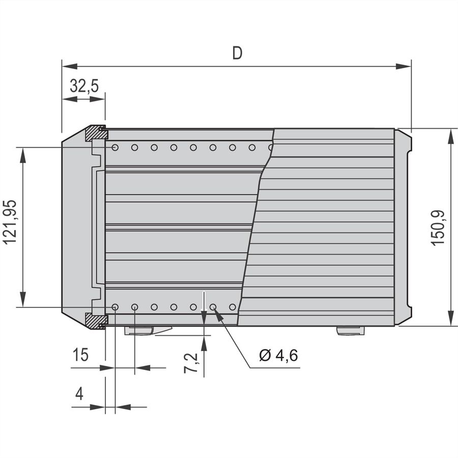 SCHROFF Komplettgehäuse, EMV-geschirmt - PROPAC PRO GEH.3HE 63TE 266T