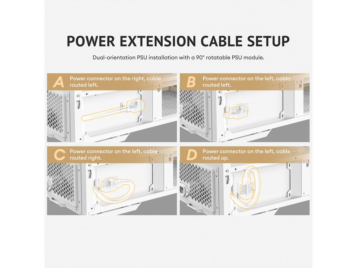 ANTEC Constellation C6 Curve Air White PC Gehäuse ATX Midi Tower, weiß