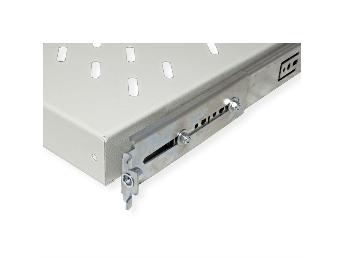 ROLINE 19-Zoll Fachboden 1 HE, ausziehbar 550 T 25 kg grau