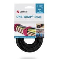VELCRO® One Wrap® Strap 20mm x 230mm, 25 Stück, flammhemmend, schwarz