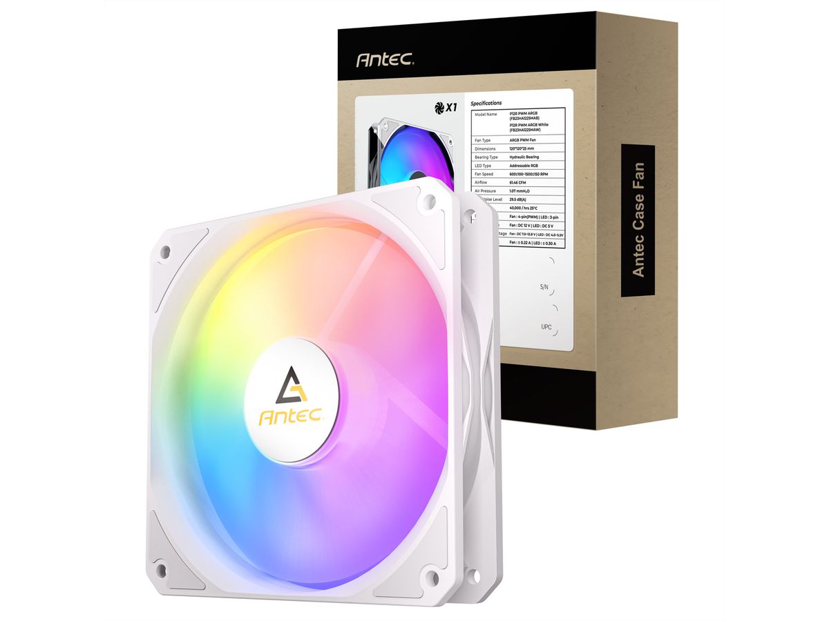 ANTEC P12R PWM ARGB REVERSE Fan PC Gehäuselüfter, weiß