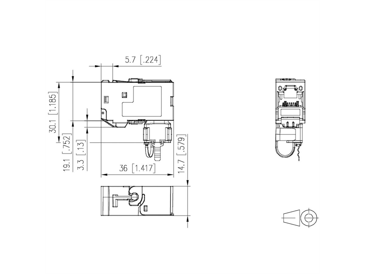 METZ CONNECT C6Amodul 270° Jack