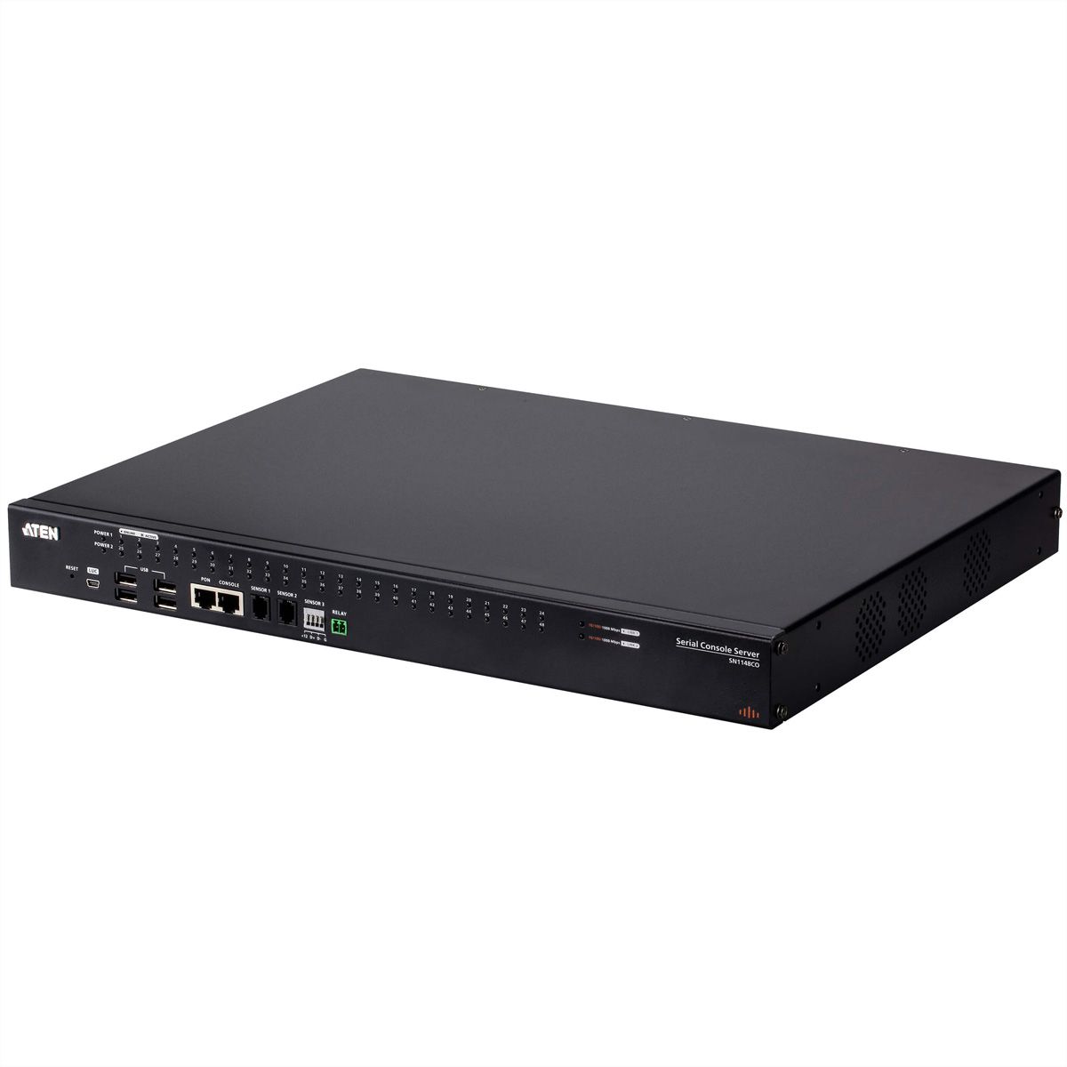 ATEN SN1148CO 48-Port Serieller Konsolen Server mit Dual Power