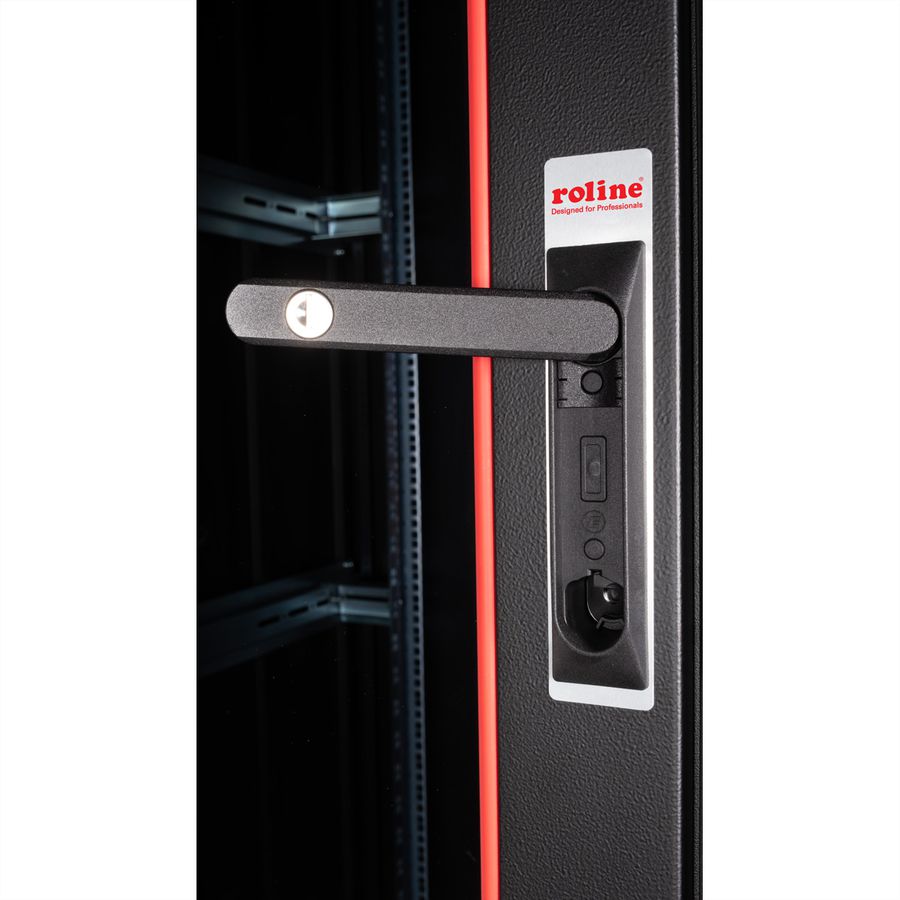 ROLINE 19-Zoll Netzwerkschrank Pro 47 HE, 600x600 BxT Glastür schwarz