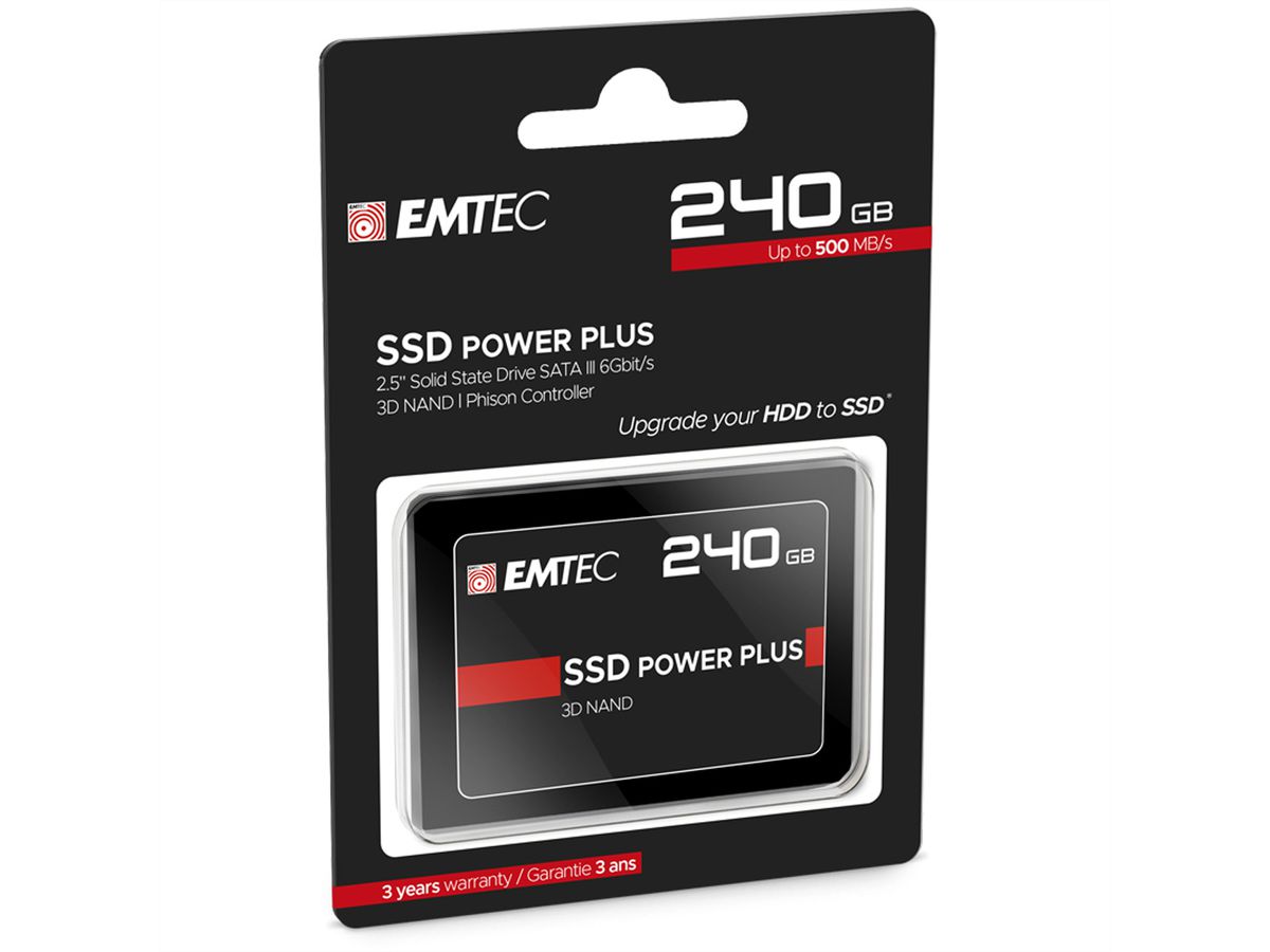 EMTEC SSD Intern X150 240GB, SSD Power Plus, 2.5 Zoll, SATA III 6GB/s