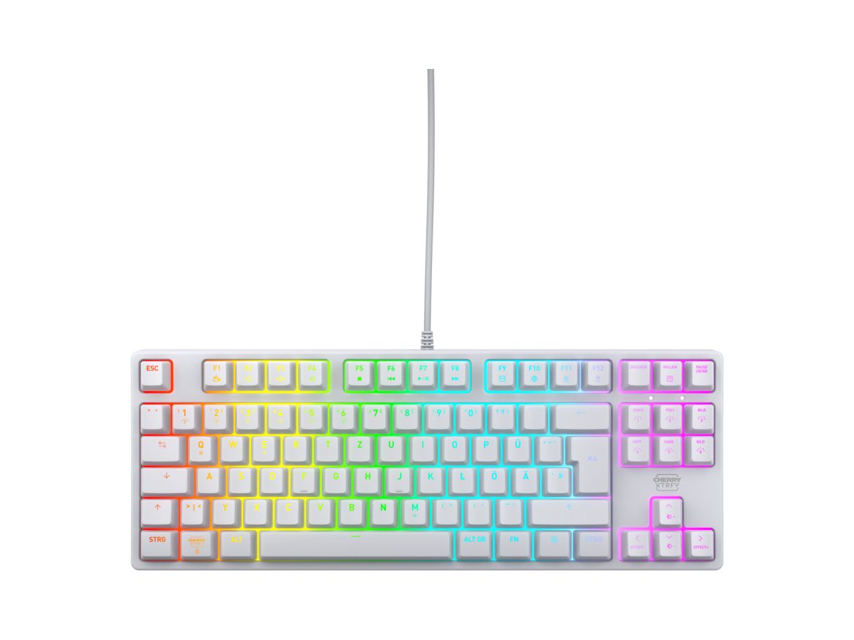 CHERRY K4V2 RGB Tenkeyless White edition, Mechanical gaming keyboard, German