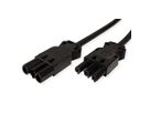 BACHMANN Geräteverlängerung GST18-3 Stecker/Kupplung, Halogenfrei, schwarz, 0,3 m