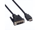 VALUE Kabel DVI (18+1) ST - HDMI ST, schwarz, 10 m