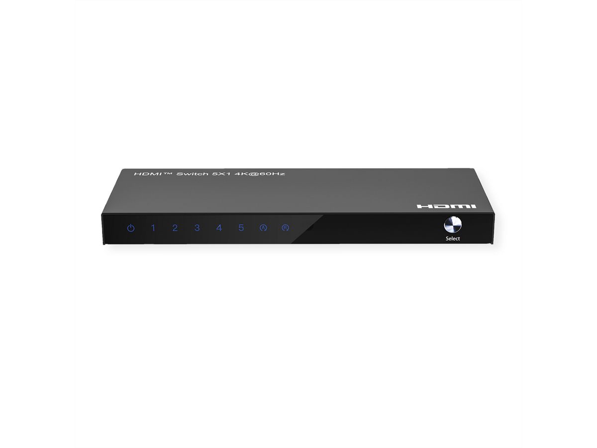 ROLINE 4K HDMI Switch, 5-fach, mit Fernbedienung