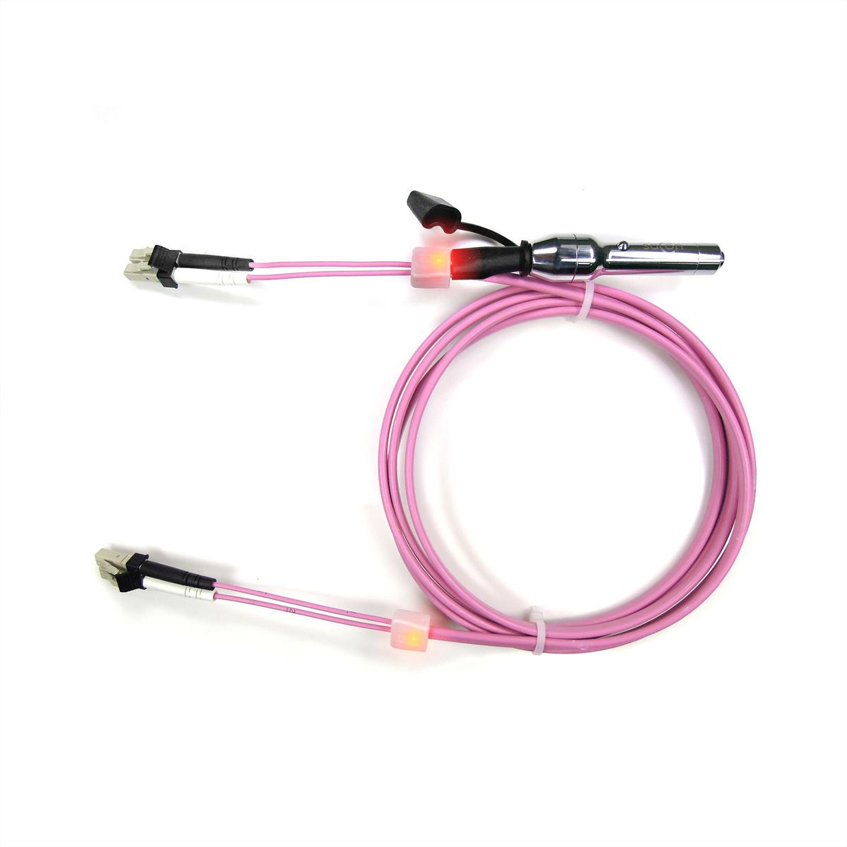 EasyLan LWL-LED-Patchkabel duplex 50/125µm OM4, LC/LC, violett, 3 m