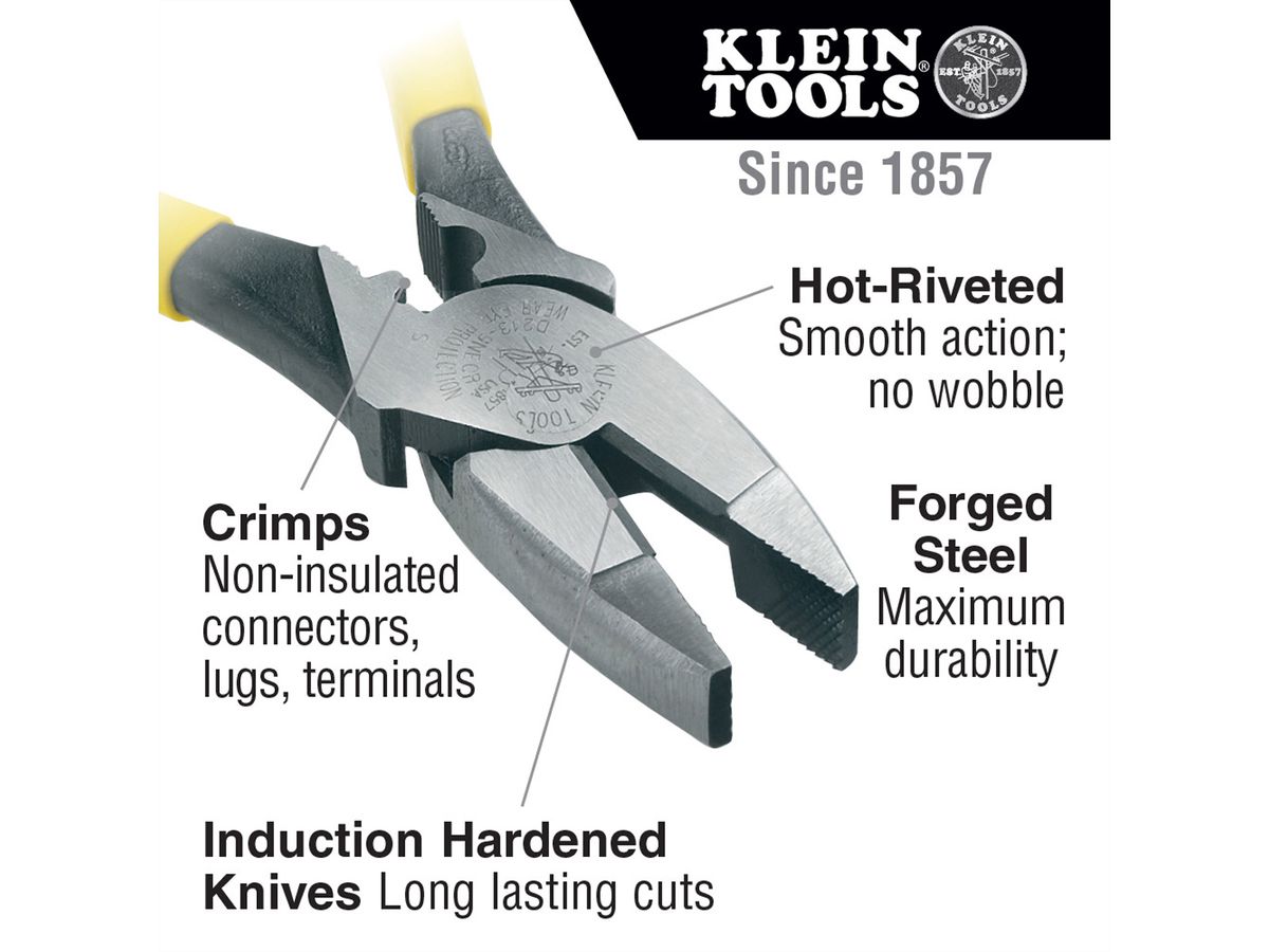 KLEIN TOOLS D213-9NE-CR Telekommunikationszange mit Crimpfunktion, 238 mm