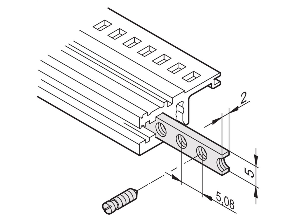 SCHROFF Gewindestreifen - GEWINDESTREIFEN 196TE M2.5