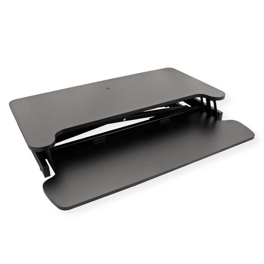 VALUE Höhenverstellbarer Schreibtischaufsatz, 800 x 400 mm, schwarz