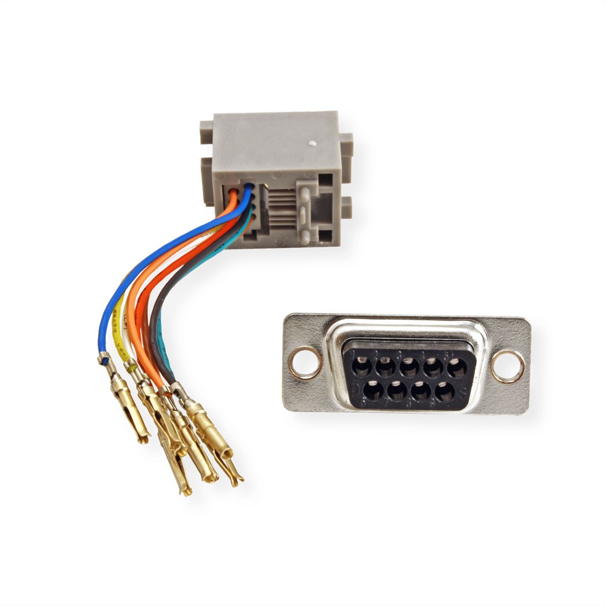 ROLINE DB9 Buchse-RJ45 Buchse 8P/8C 8Ltg., silberfarben