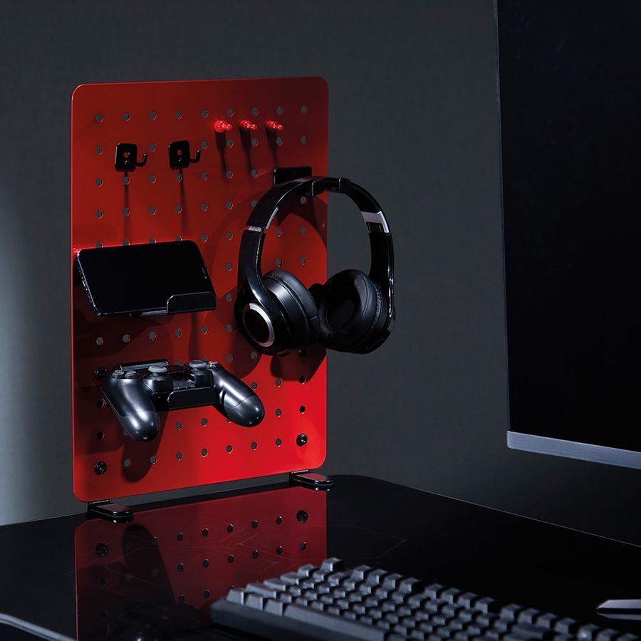 VALUE Stecktafel für Gamer, Klemmhalterung, rot