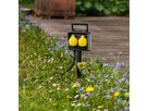 BACHMANN Gartensteckdose mit Erdspieß , 2x CEE 7/3, IP4, Outdoor