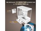 ANTEC Constellation C6 Curve Air White PC Gehäuse ATX Midi Tower, weiß