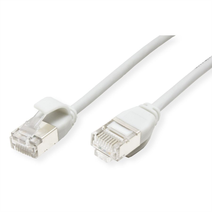 ROLINE U/FTP DataCenter Patchkabel Cat.6A (Class EA), LSOH, slim, weiß, 1 m