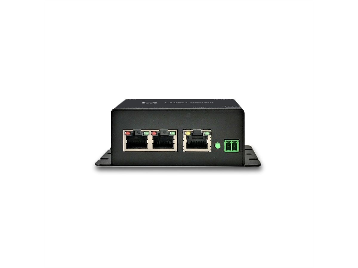 GUDE 721413 Expert LAN-Sensor für Temperatur, Luftfeuchte, Luftdruck und I/O-Monitoring, PoE