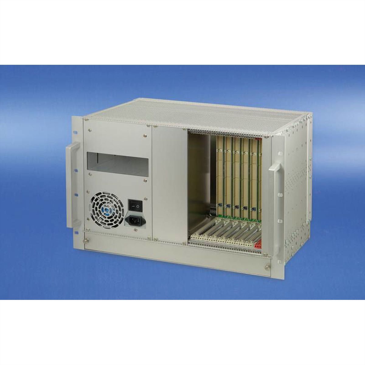 SCHROFF System, 7 HE, 8 Slot, mit Rear I/O - BGTR CPCI 7HE (6+1) 8SLOT