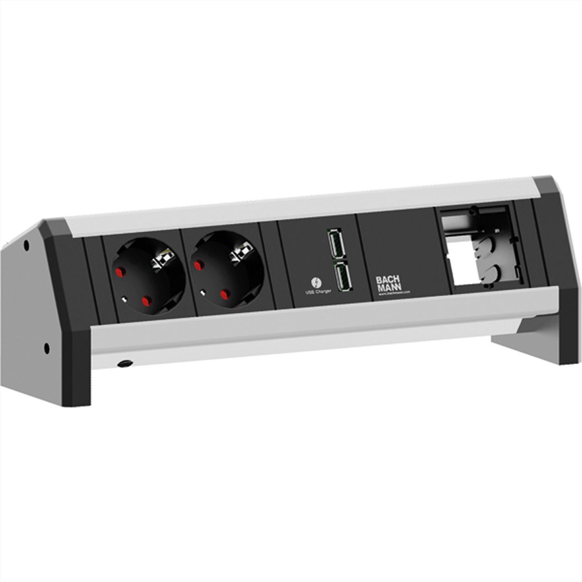 BACHMANN DESK 2x Schutzkontakt 1x USB Charger 1x ABD , GST18 Buchse, 0 m