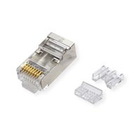 ROLINE RJ-45 Modular Plug geschirmt Cat.6A (Class EA), für Massiv-/Litzendraht, 10 St.