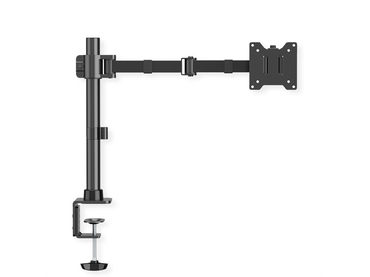 VALUE Schwerlast-LCD-Arm, Trägerstange, 4 Gelenke, Tischmontage, bis 20kg