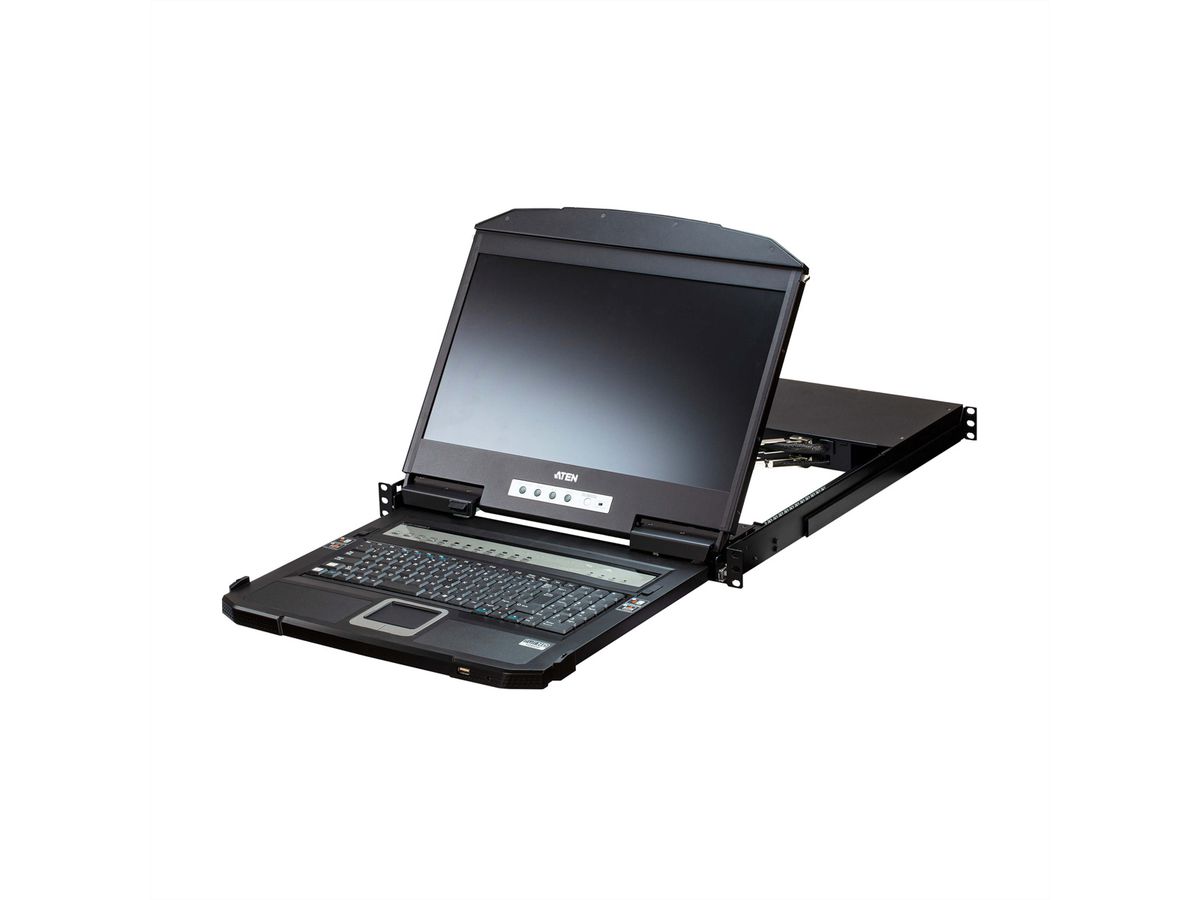 ATEN CL3884NW 4-Port Multi-View Dual Rail WideSceen LCD KVM, DE-Layout