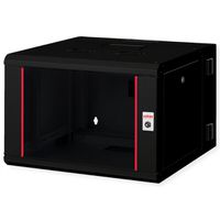 ROLINE 19-Zoll Wandgehäuse Pro 7 HE, 600x600 BxT zweiteilig schwenkbar schwarz