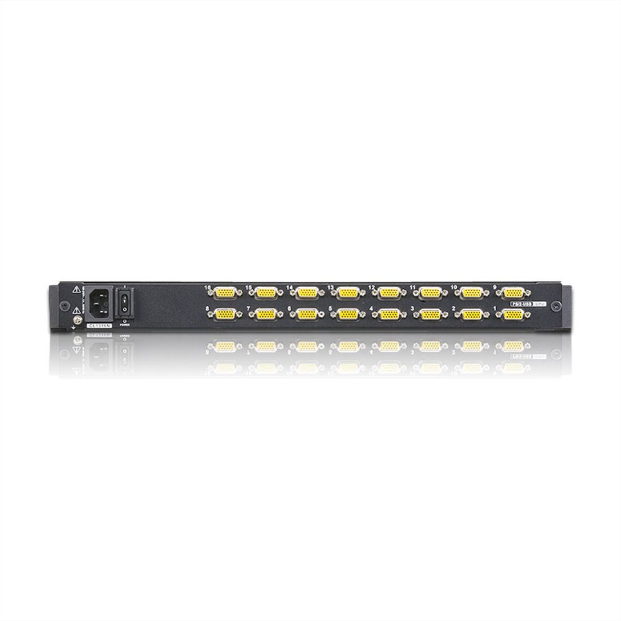 ATEN CL1316N KVM-Switch, 48cm TFT, VGA, PS/2-USB, 16 Port, ES-Layout