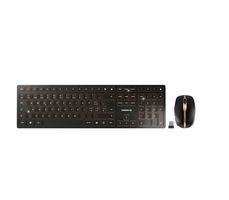 CHERRY DW 9100 SLIM Tastatur Maus enthalten Universal RF Wireless + Bluetooth QWERTZ Schweiz Schwarz