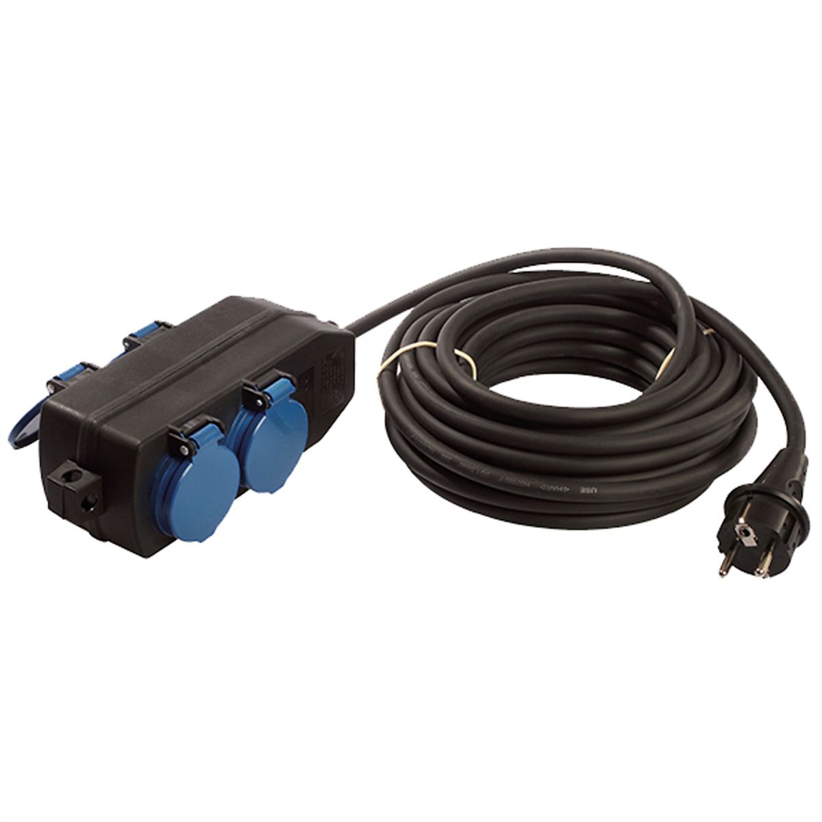 BACHMANN Verteilersteckdose 4x CEE7/3 10m, IP44