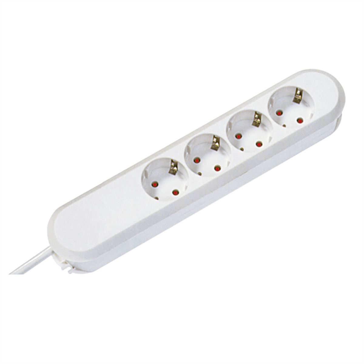 BACHMANN SMART Steckdosenleiste 4x Schutzkontakt, weiß, 1,5 m