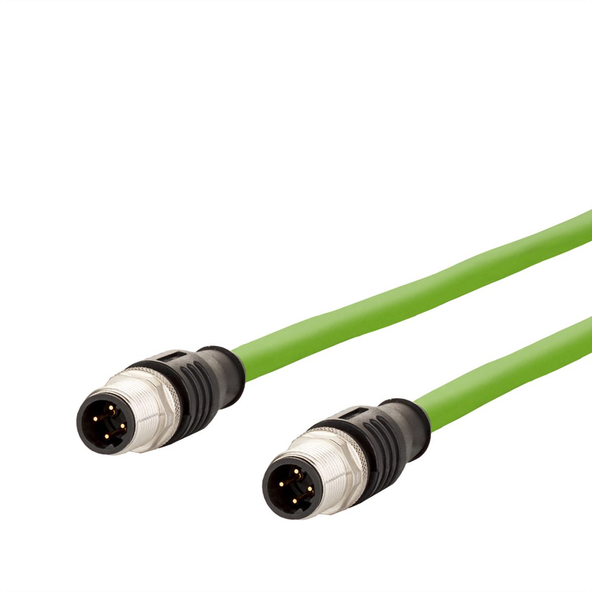 METZ CONNECT Verbindungsleitung M12 ST-M12 ST, 4-polig D-kodiert, 1 m
