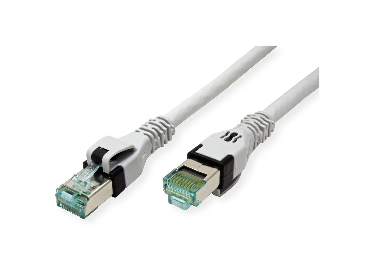 EasyLan DualBoot PushPull IP20 Patchkabel, Kat.6A (Class EA), S/FTP, grau, 1 m