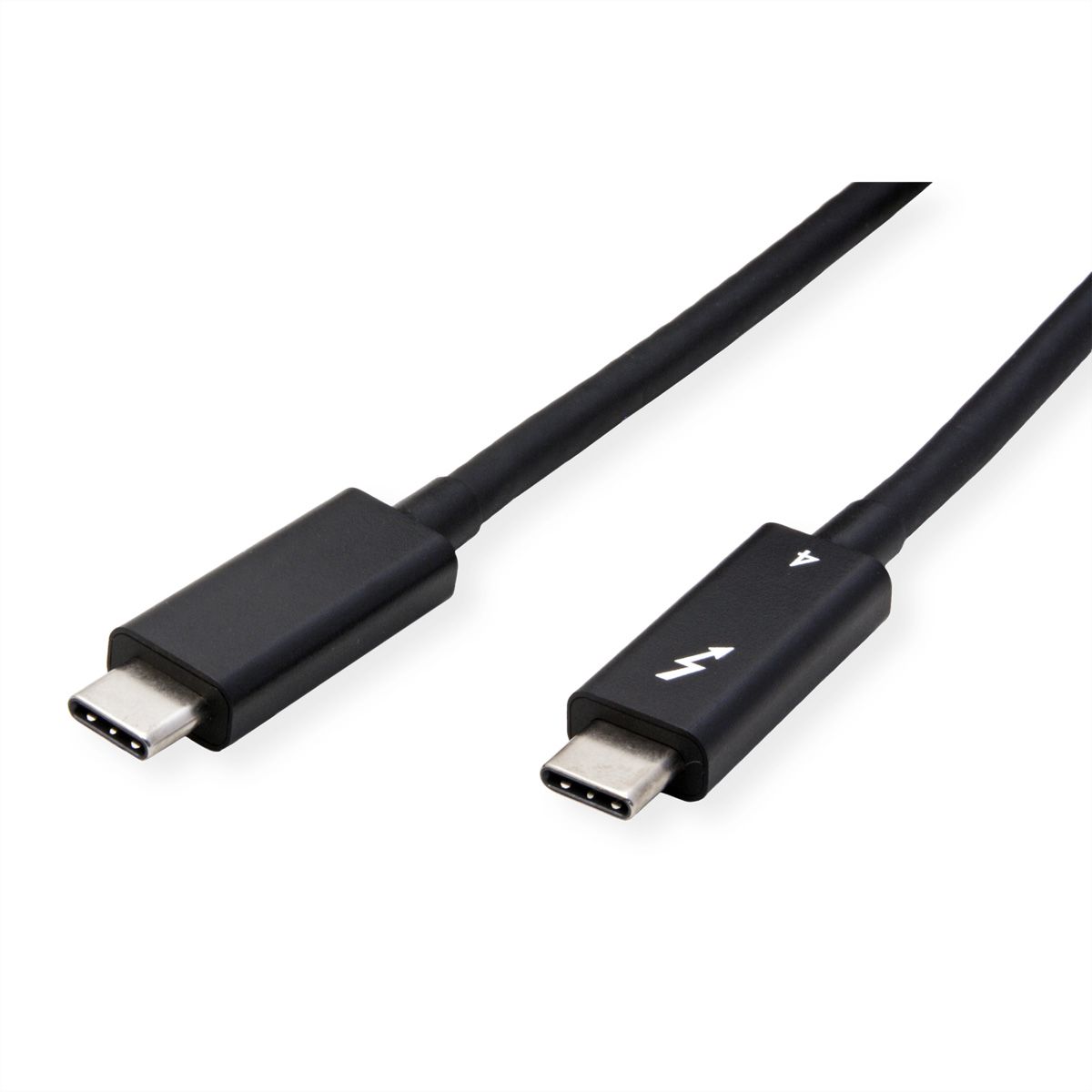 ROLINE Thunderbolt™ 4 Kabel, USB C-C, ST/ST, 8K UHD-2, 40Gbit/s, 100W, aktiv, schwarz, 2 m