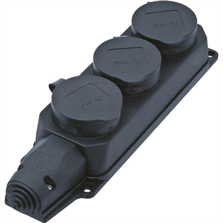 BACHMANN Verteiler Steckdose 3xCEE7/3, 3x Schutzkontakt IP44